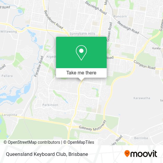 How to get to Queensland Keyboard Club in Calamvale by bus or train?