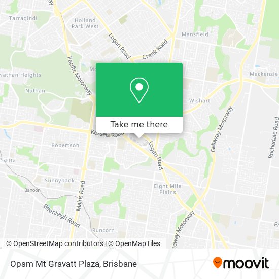 How to get to Opsm Mt Gravatt Plaza in Upper Mount Gravatt by Bus or Train?