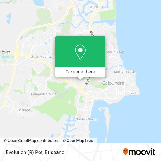 How to get to Evolution (R) Pet in Caloundra by Bus or Train?
