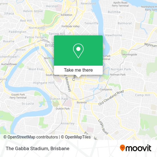 How to get to The Gabba Stadium in Woolloongabba by bus or train?