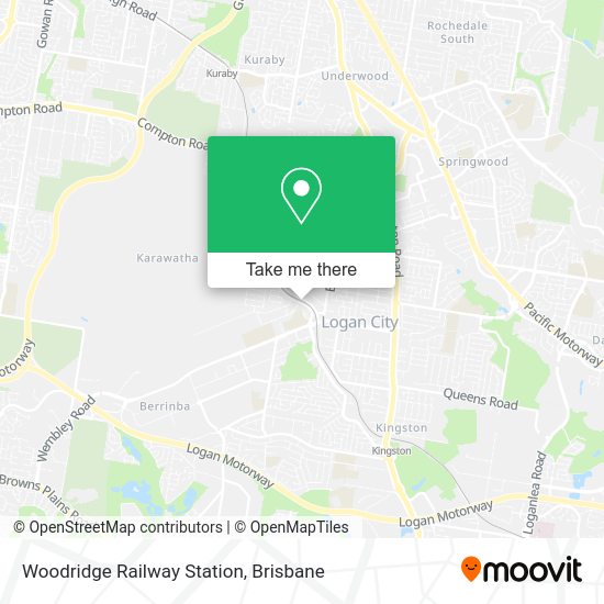 How to get to Woodridge Railway Station in Logan Central by bus or train?