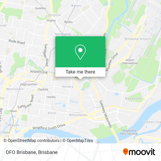 How to get to DFO Brisbane in Pinkenba by bus or train?