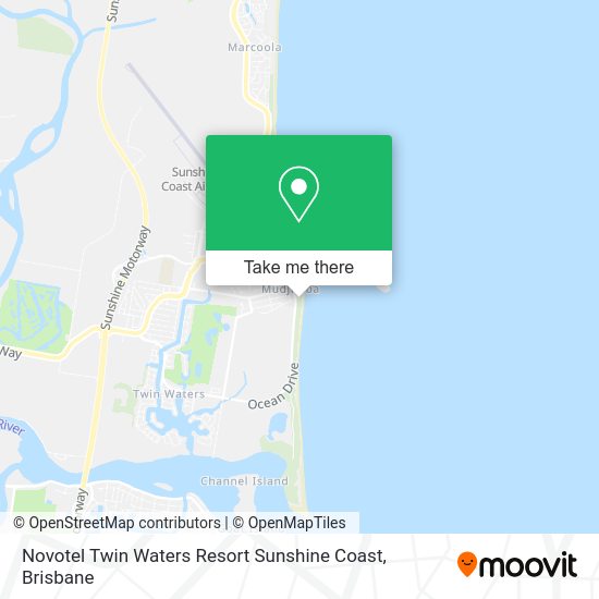 How to get to Novotel Twin Waters Resort Sunshine Coast in Mudjimba by bus?