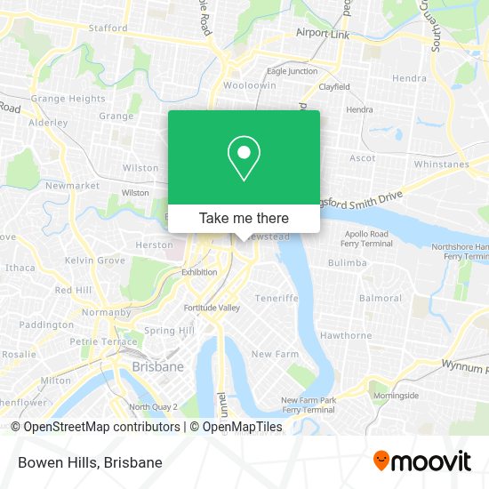 How to get to Bowen Hills by bus or train?