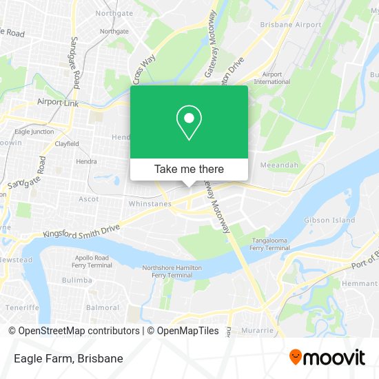 How to get to Eagle Farm by bus or train?