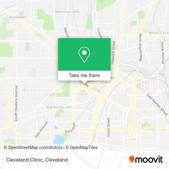 How to get to Cleveland Clinic in Akron by bus?