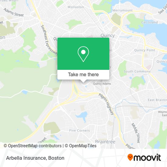 How to get to Arbella Insurance in Quincy by bus, subway or train?