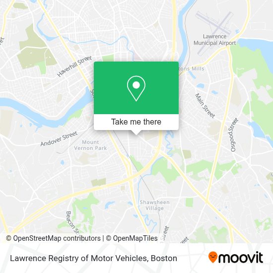 How to get to Lawrence Registry of Motor Vehicles by bus or train?