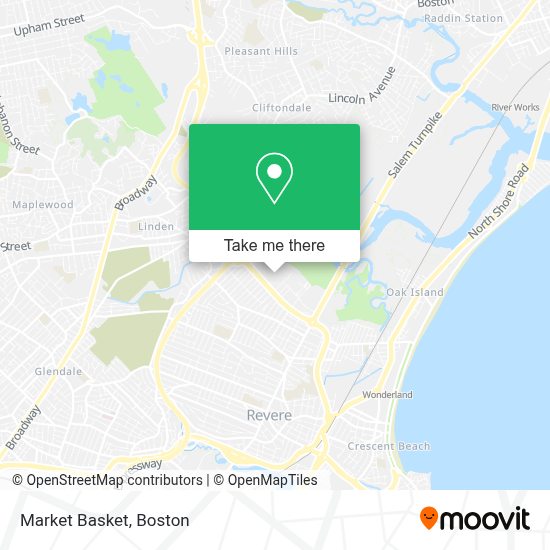 How to get to Market Basket in Revere by bus or subway?