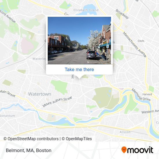 How to get to Belmont, MA by bus, subway or train?