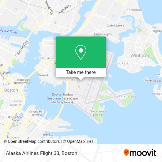How to get to Alaska Airlines Flight 33 in Boston by Bus or Subway Moovit
