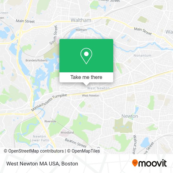 Road Map Of West Newton Ma
