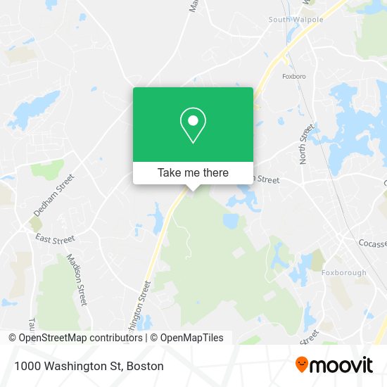 How to get to 1000 Washington St in Boston by train or bus?