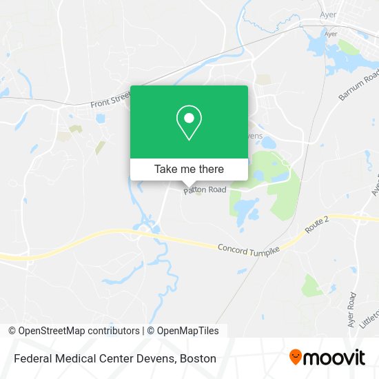 How to get to Federal Medical Center Devens by bus or train?