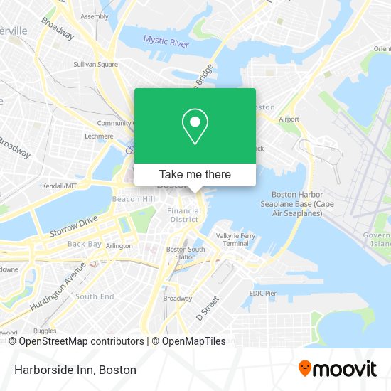 How to get to Harborside Inn in Boston by bus, subway or train?