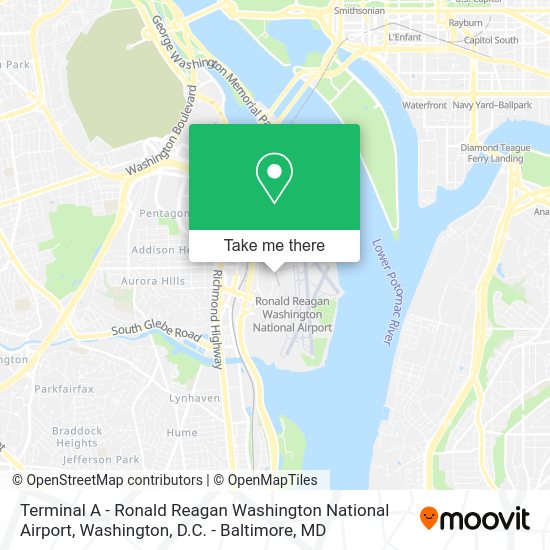 How to get to Terminal A Ronald Reagan Washington National Airport in