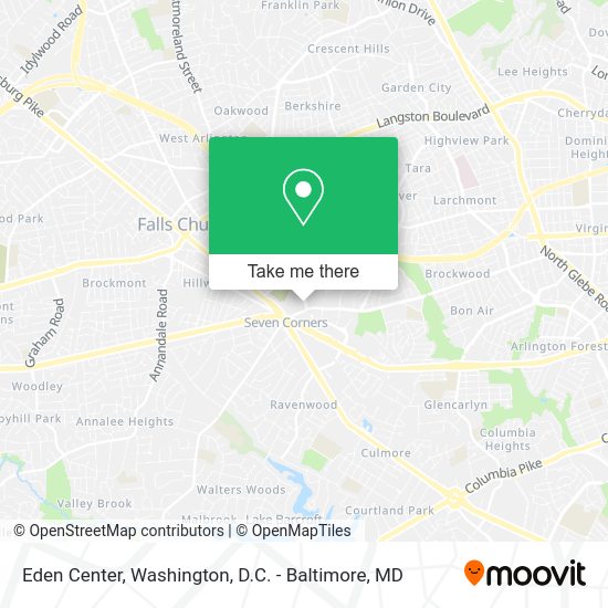 How to get to Eden Center in Falls Church by bus or metro?