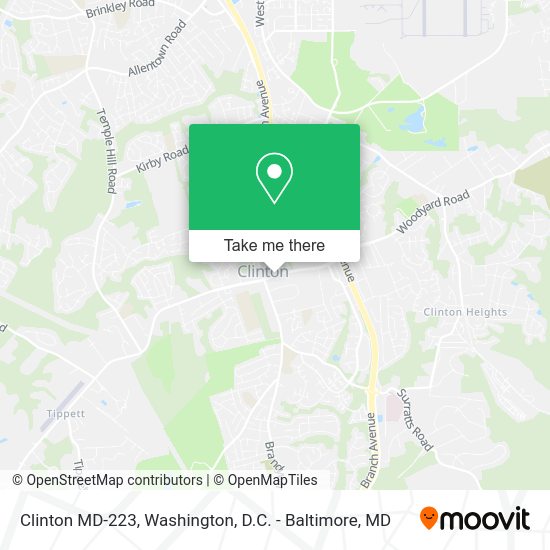 How to get to Clinton MD223 in Prince County by bus or metro?