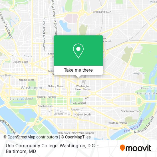 Community College Washington Map How to get to Udc Community College in Washington by Metro, Bus or