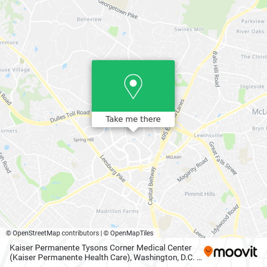 How to get to Kaiser Permanente Tysons Corner Medical Center (Kaiser