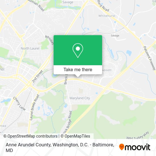 How to get to Anne Arundel County in Maryland City by Bus or Train?