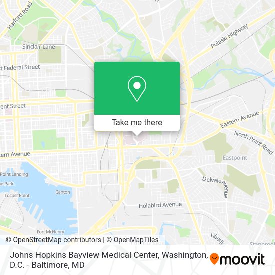 How to get to Johns Hopkins Bayview Medical Center in Baltimore by bus