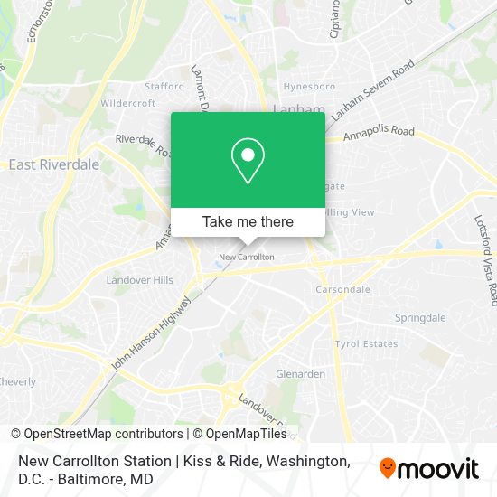 How to get to New Carrollton Station Kiss & Ride in Washington, D.C