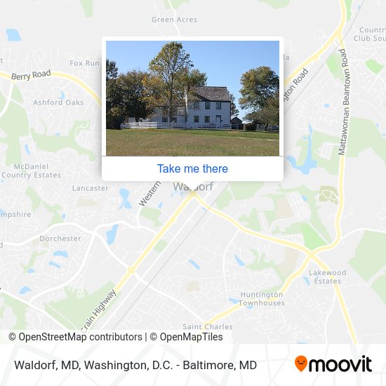 How to get to Waldorf, MD in Charles County by bus or metro?