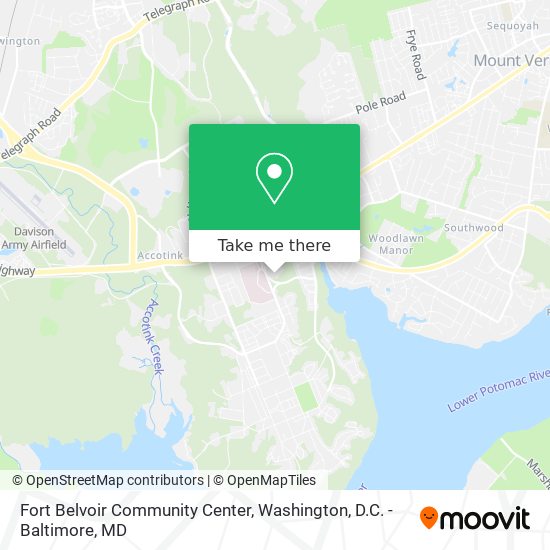 How to get to Fort Belvoir Community Center by Bus?