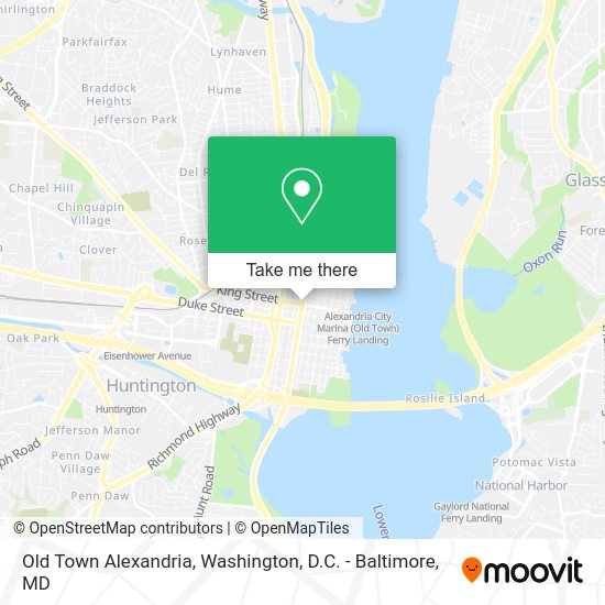How to get to Old Town Alexandria by bus, metro or train?