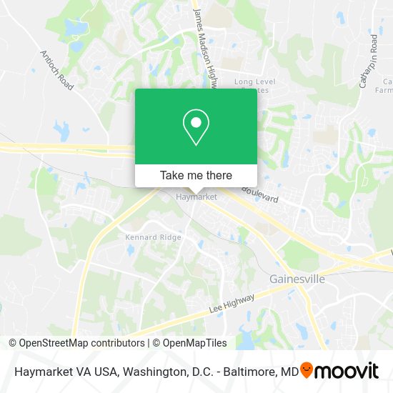 How to get to Haymarket VA USA in Prince William County by bus, metro