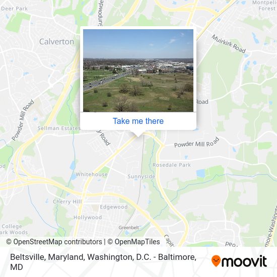 How to get to Beltsville, Maryland in Prince County by bus or metro?