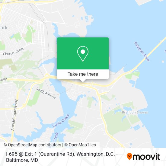 ¿Cómo llegar a I695 Exit 1 (Quarantine Rd) en Baltimore en autobús?