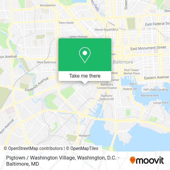 How to get to Pigtown / Washington Village in Baltimore by bus, light