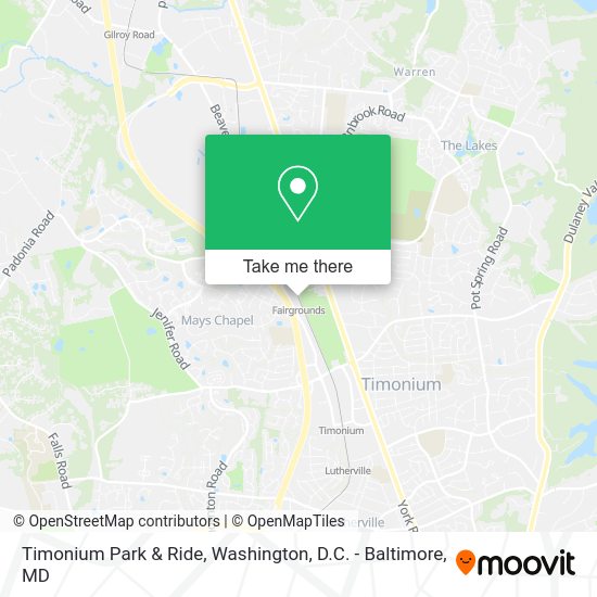 How to get to Timonium Park & Ride in Baltimore County by bus, light