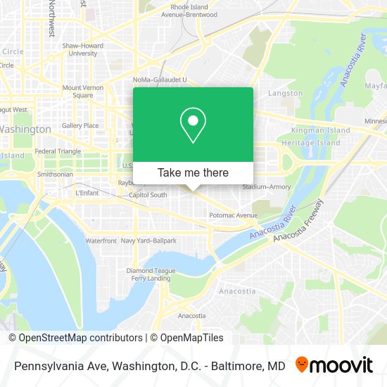 How to get to Pennsylvania Ave in Washington by metro or bus?