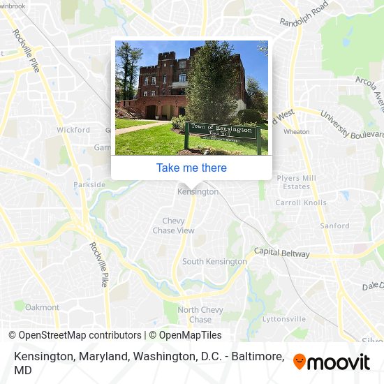 How to get to Kensington, Maryland in Montgomery County by bus, metro