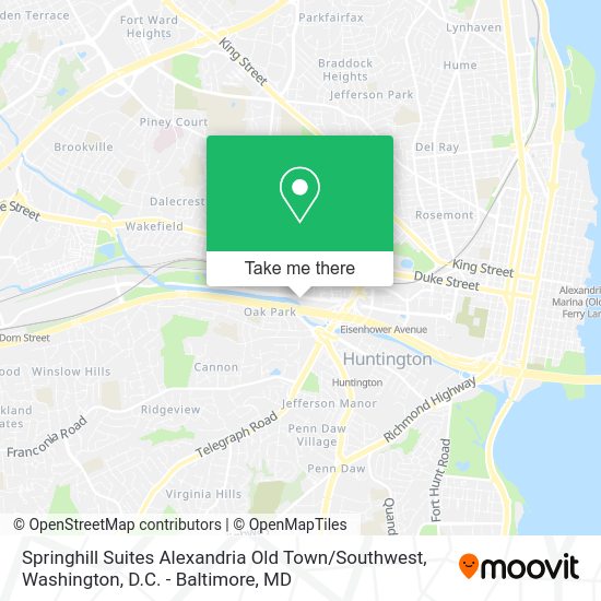 How to get to Springhill Suites Alexandria Old Town / Southwest by bus