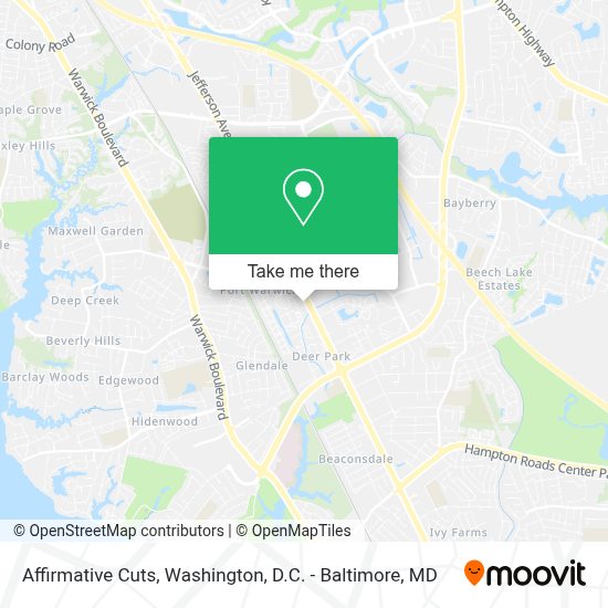 How to get to Affirmative Cuts in Newport News by Bus or Train?