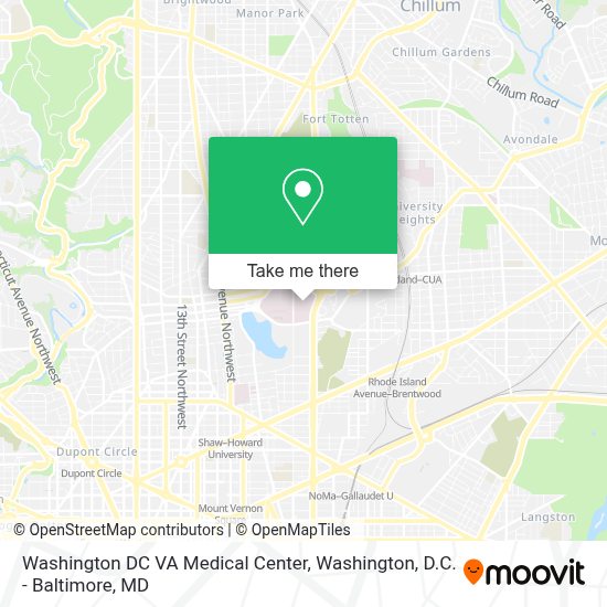 How to get to Washington DC VA Medical Center by bus or metro?