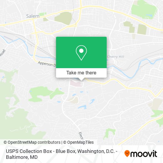 ¿Cómo llegar a USPS Collection Box Blue Box en Salem en tren o autobús?