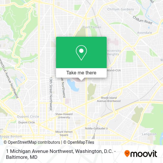 How to get to 1 Michigan Avenue Northwest in Washington by Bus, Metro