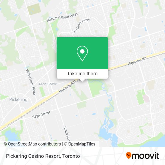 How to get to Pickering Casino Resort by bus or train?