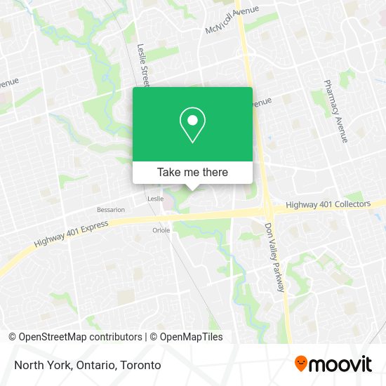 How to get to North York, Ontario in Toronto by bus, subway or train?