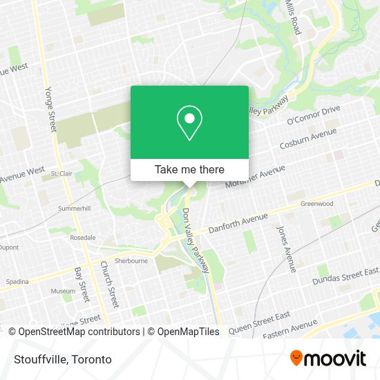How to get to Stouffville in Toronto by bus, subway or Streetcar?
