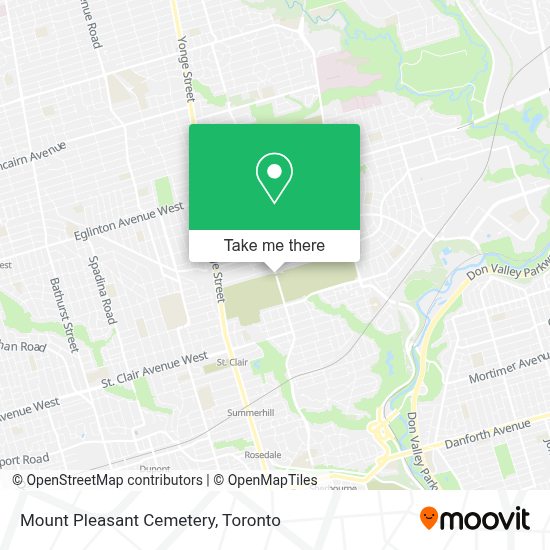 Map Of Mount Pleasant Cemetery Toronto How to get to Mount Pleasant Cemetery in Toronto by Bus, Subway or
