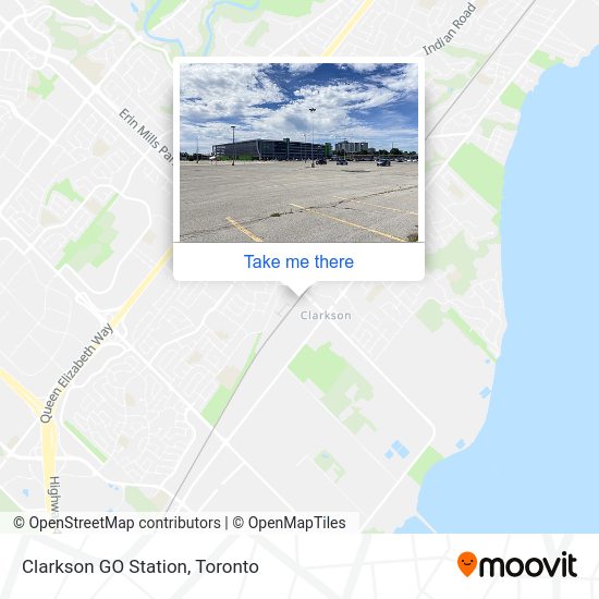 How to get to Clarkson GO Station in Mississauga by bus or train?