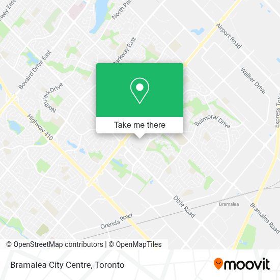 How to get to Bramalea City Centre in Brampton by bus or train?
