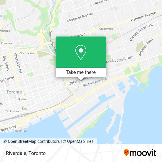 How to get to Riverdale in Toronto by bus, subway or Streetcar?