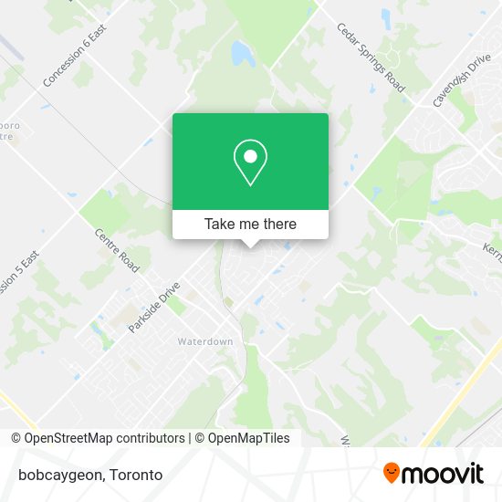 How to get to bobcaygeon in Hamilton by bus or train?